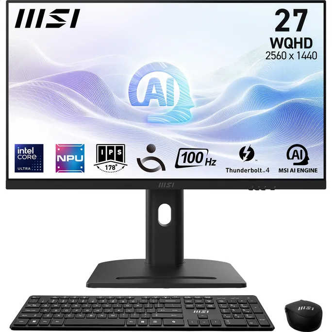 MSI Modern AM273QP AI 1UMG-221AT Core Ultra 7 155H 32GB/1TB SSD 27″ All in One Win11 Pro schwarz
