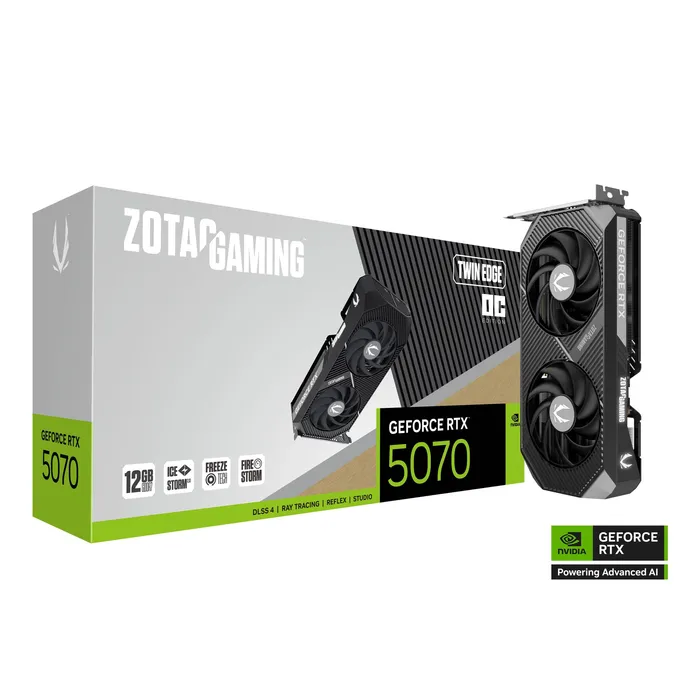 ZOTAC GAMING GeForce RTX 5070 Twin Edge OC 12GB GDDR7 Grafikkarte 3x DP, 1x HDMI