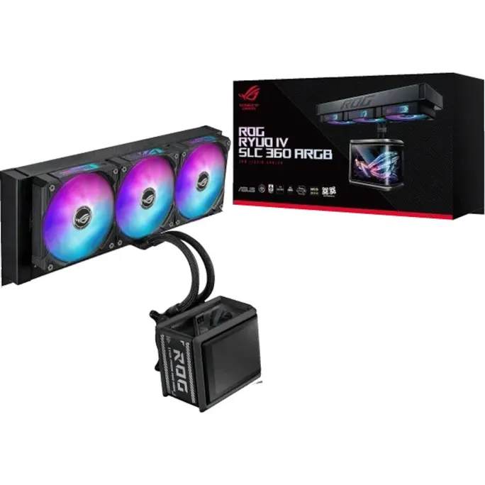 ASUS ROG RYUO IV SLC 360 ARGB Komplettwasserkühlung für AMD und Intel CPUs schwarz