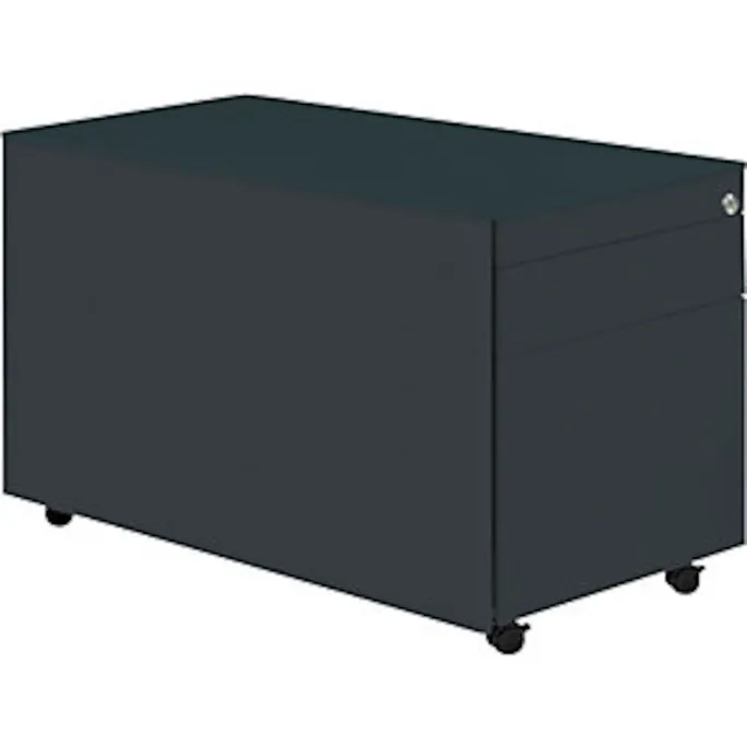 Schubladencontainer mit Rollen, 520×800, 1 Schub, 1 Hängereg., anthrazit