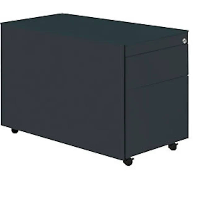 Schubladencontainer mit Rollen, 570×800, 1 Schub, 1 Hängereg., anthrazit