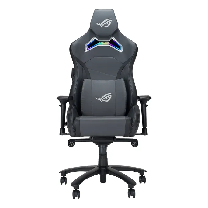 ASUS ROG Chariot X Gaming-Stuhl – Aura RGB Beleuchtung, 4D-Armlehnen, Grau