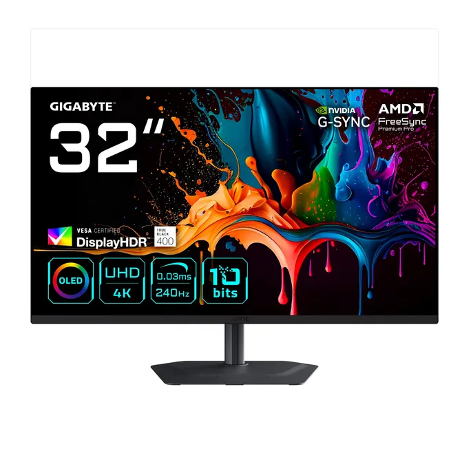 GIGABYTE MO32U2 31.5 Zoll 4K (UHD) QD-OLED Gaming Monitor 16:9 DP/HDMI/USB-C 240 Hz
