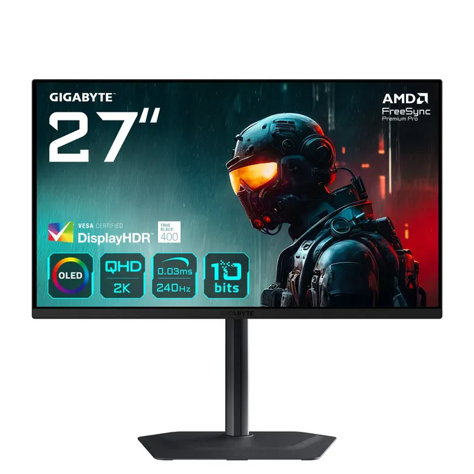 GIGABYTE MO27Q2 27 Zoll WQHD OLED 16:9 240 Hz Gaming Monitor